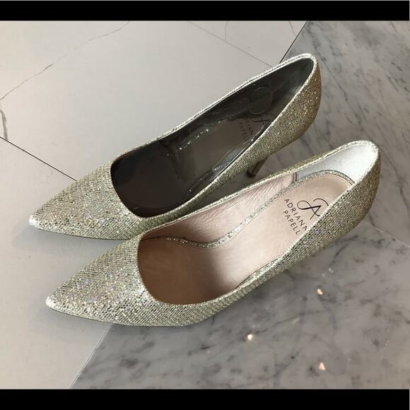 Adrianna Papell Platino Chicago Glitter heels NWT - Picture 5 of 7